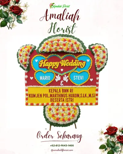 Karangan Papan Bunga Pernikahan di Kodo